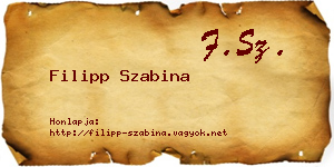 Filipp Szabina névjegykártya